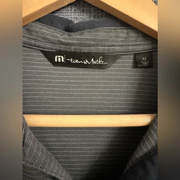 TravisMathew Navy Striped Shirt - Picture 2 of 7